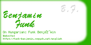benjamin funk business card